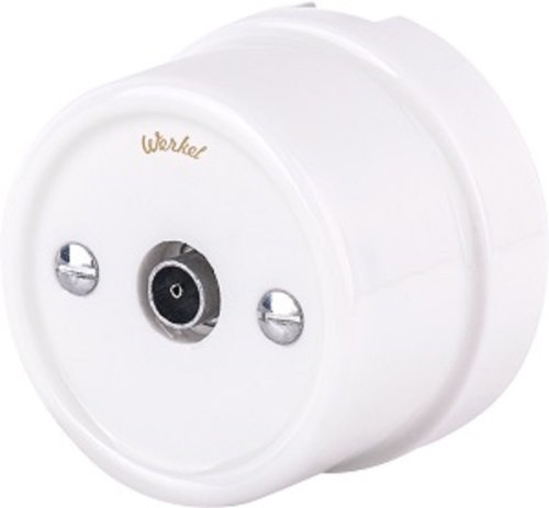 Розетка-ретро TV Оконечная Werkel Retro 1-м. белый фото Розетка-ретро TV Оконечная Werkel Retro 1-м. белый картинка